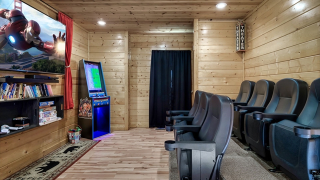 The theater room