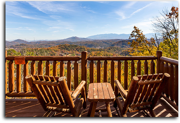 rocking chairs on the balcony